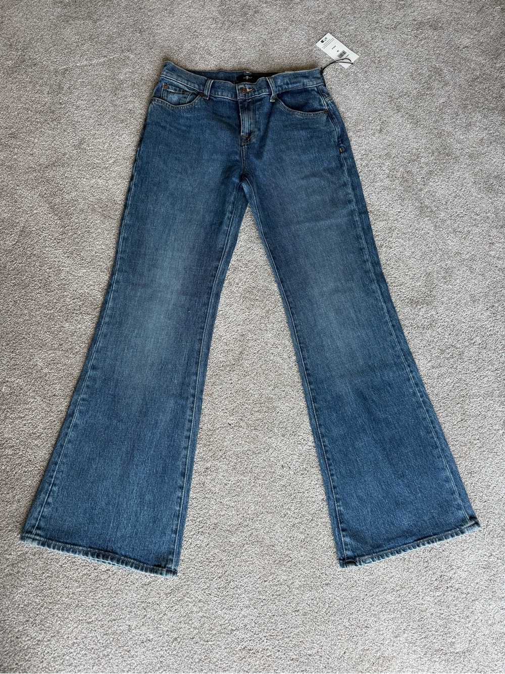 7 For All Mankind Mid-Blue Flare Jeans